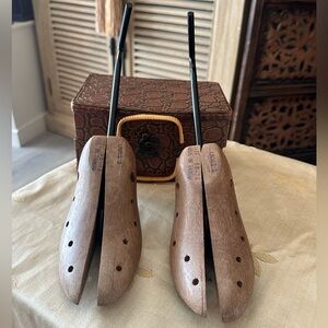 Pair Of Vintage Made in Taiwan Women’s Wooden Shoe Tree Stretchers / Forms.